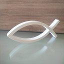 Ver imagem 2 de Estatueta Peixe - Decoração Imagem Religiosa, Artigo Casa, Enfeite de Mesa - Cor: Branco