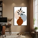 Ver imagem 2 de Quadro Decorativo Vaso Marrom 70x50cm Mold Preta
