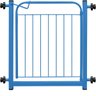 Portão Portãozinho 69cm Pet Portátil Dobrável Azul com Prolongador - 1