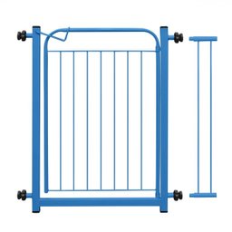 Portão Portãozinho 69cm Pet Portátil Dobrável Azul com Prolongador - 3