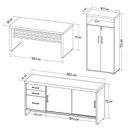Ver imagem 5 de Conjunto Escritório 3 Peças Mesa 158cm Corp A06 Charuto-preto - Mpozenato