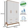 Quarto Bebê Completo Guarda Roupas Cômoda 1 Porta 100% Mdf - 2