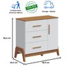 Quarto Bebê Completo Guarda Roupas Cômoda 1 Porta 100% Mdf - 8