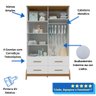 Quarto Bebê Completo Guarda Roupas Cômoda 1 Porta 100% Mdf - 10