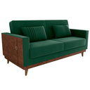 Ver imagem 1 de Sofa Cama 2 Lugares 203 Cm Veludo Maserati Verde Corino Whisk Milani Store