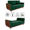 Ver mais imagens de Sofa Cama 2 Lugares 203 Cm Veludo Maserati Verde Corino Whisk Milani Store