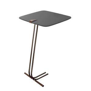 Mesa L50 Lateral Aproximação Sofá Grafitte Base Café