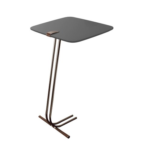 Mesa L50 Lateral Aproximação Sofá Grafitte Base Café