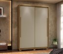 Ver imagem 1 de Guarda-roupa Dubai Infinity 163cm 2 Portas de Correr Mdf - Nature/ Fendi Flex Vila Rica