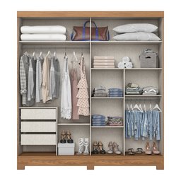 G. Roupa 2 Pts. Desliz. C/ Espelho Nature/offwhite B352 - Briz - 3