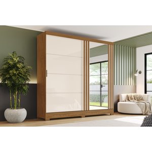 G. Roupa 2 Pts. Desliz. C/ Espelho Nature/offwhite B352 - Briz