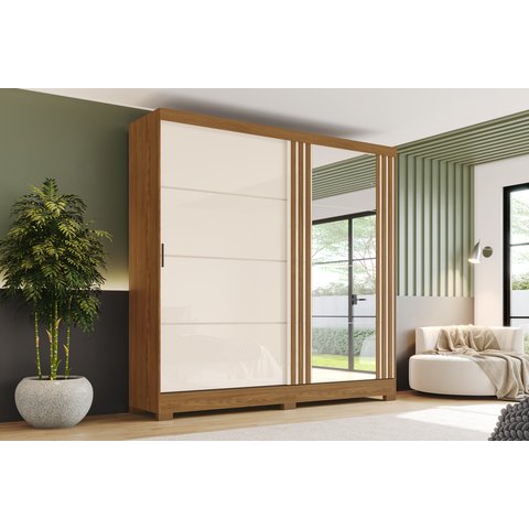 G. Roupa 2 Pts. Desliz. C/ Espelho Nature/offwhite B352 - Briz