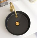 Ver imagem 3 de Cuba Evier Redonda Black Matte Preto Fosco Frisada