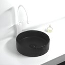 Ver imagem 4 de Cuba Evier Redonda Black Matte Preto Fosco Frisada