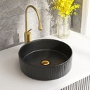 Ver imagem 2 de Cuba Evier Redonda Black Matte Preto Fosco Frisada