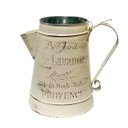 Ver imagem 1 de Vaso Jarro Decorativo de Metal Provençal Bege 22 Cm
