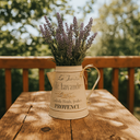 Ver imagem 2 de Vaso Jarro Decorativo de Metal Provençal Bege 22 Cm