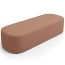 Ver mais imagens de Cabeceira Cama Box Casal 195cm Lanna com Puff Recamier Doha W01 Linho Rosê - Lyam Decor