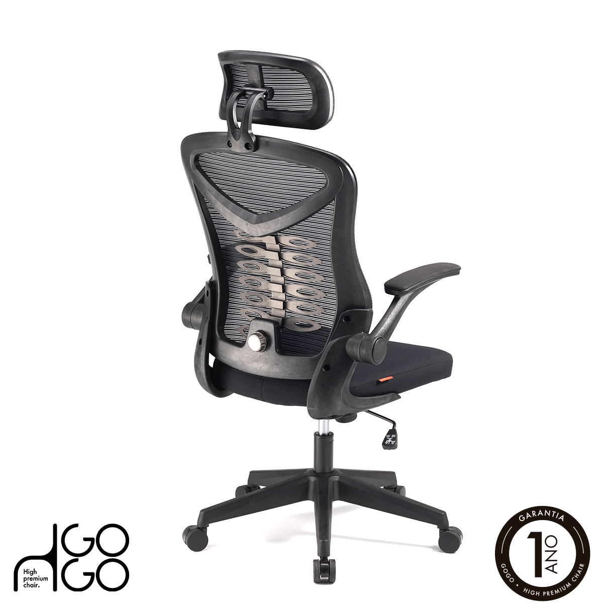Cadeira Escritório Presidente Ergonômica Gogo Premium Chair Go200 Luxo - Preta - 5