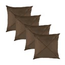 Ver imagem 1 de Kit 4 Capas para Almofada Drapeada em Veludo Quadrada 60x60 Várias Cores Cor:marrom Camurça