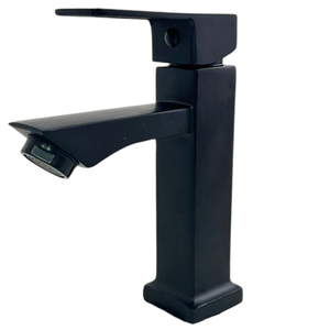 Torneira Banheiro Pia Bancada Preta Inox Baixa 1/4 Volta:preto