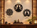 Ver imagem 1 de Kit 3 Mandala Decoração Ambiente Parede:Preto