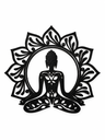 Ver imagem 2 de Kit 3 Mandala Decoração Ambiente Parede:Preto