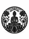 Ver imagem 3 de Kit 3 Mandala Decoração Ambiente Parede:Preto