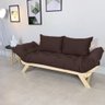 Sofá Japão Futon Marrom Em Madeira Maciça - 4