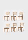 Ver imagem 1 de Conjunto 6 Cadeiras para Sala de Jantar MDF Flora Cinza e Cinamomo