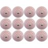 Kit 12 Puxador Cerâmica Móveis Redondo Branco Rosa - 1