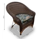 Ver imagem 2 de Conjunto de Poltronas Fibra Sintética Alumínio Berlim - 4 Poltronas + 1 Mesa Centro - Tecido Palmare