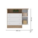 Ver imagem 5 de Kit Berço Mini Cama Taís e Cômoda Infantil 3 Gavetas com Nicho Brilhar Q01 - Doce Sonho Móveis Kit B