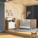 Ver imagem 1 de Kit Berço Mini Cama Taís e Cômoda Infantil 3 Gavetas com Nicho Brilhar Q01 - Doce Sonho Móveis Kit B