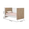 Kit Berço Mini Cama Taís e Cômoda Infantil 3 Gavetas com Nicho Brilhar Q01 - Doce Sonho Móveis KIT B - 4