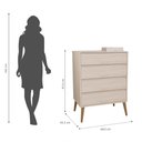 Ver imagem 4 de Cômoda 100% Mdf com 4 Gavetas Aspen Fiori - Robel Móveis