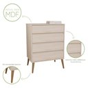 Ver imagem 3 de Cômoda 100% Mdf com 4 Gavetas Aspen Fiori - Robel Móveis