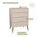 Ver imagem 2 de Cômoda 100% Mdf com 4 Gavetas Aspen Fiori - Robel Móveis