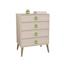 Ver imagem 5 de Cômoda 100% Mdf com 4 Gavetas Aspen Fiori - Robel Móveis