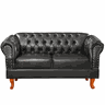 Namoradeira Chesterfield Duque 2 Lugares Via Encanto Courano Preto - 3