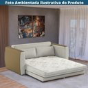 Ver imagem 4 de Sofá-cama 2 Lugares Mh-1609 Herval 158 Cm (largura) Colchão Casal Linho Bege Laterais Marrom a
