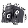 CAIXA DE SOM KNUP MINI SUBWOOFER 2.1 KP-6022BH 16W - 5