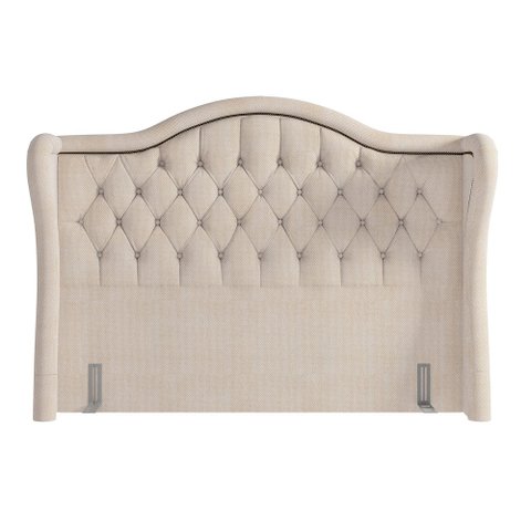 Cabeceira Cama Box Casal King 195 cm P05 Lisboa Linho Creme - Lyam Decor