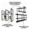 Rack aparador suspenso prateleira industrial Preto estante nicho industrial estante nicho industrial - 4