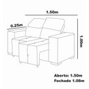 Ver imagem 3 de Sofá Retrátil e Reclinável Cancun 02 Lugares - 1,50 M Comprimento Sala