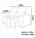 Ver imagem 3 de Sofá Retrátil e Reclinável Cancun 02 Lugares - 1,50 M Comprimento Sala