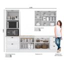Ver imagem 6 de Kit de Cozinha Modulada 5 Peças Americana (1 Aéreo. 2 Balcões, 1 Paneleiro, 1 Complemento) Branco