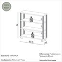 Ver imagem 3 de Estante para Livros 100% Mdf Industrial