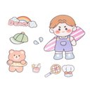 Ver imagem 5 de Garrafa Squeeze Lyor Wave Amarela e Roxa C/ Adesivos 2l 5898