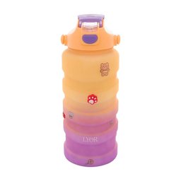 Garrafa Squeeze Lyor Wave Amarela e Roxa C/ Adesivos 2l 5898 - 2